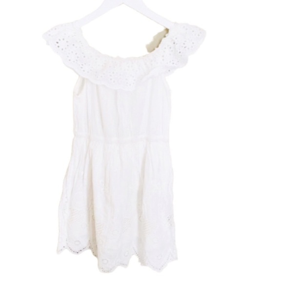 SPICY SUGAR Boho Off The Shoulder Dress With Crochet Detailing Ivory Size Small - Picture 3 of 5